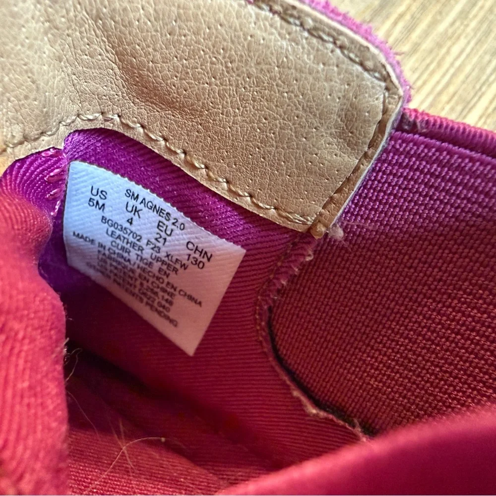 Stride Rite Soft Motion Agnes Heart Glittery Pink Boots Size 5M